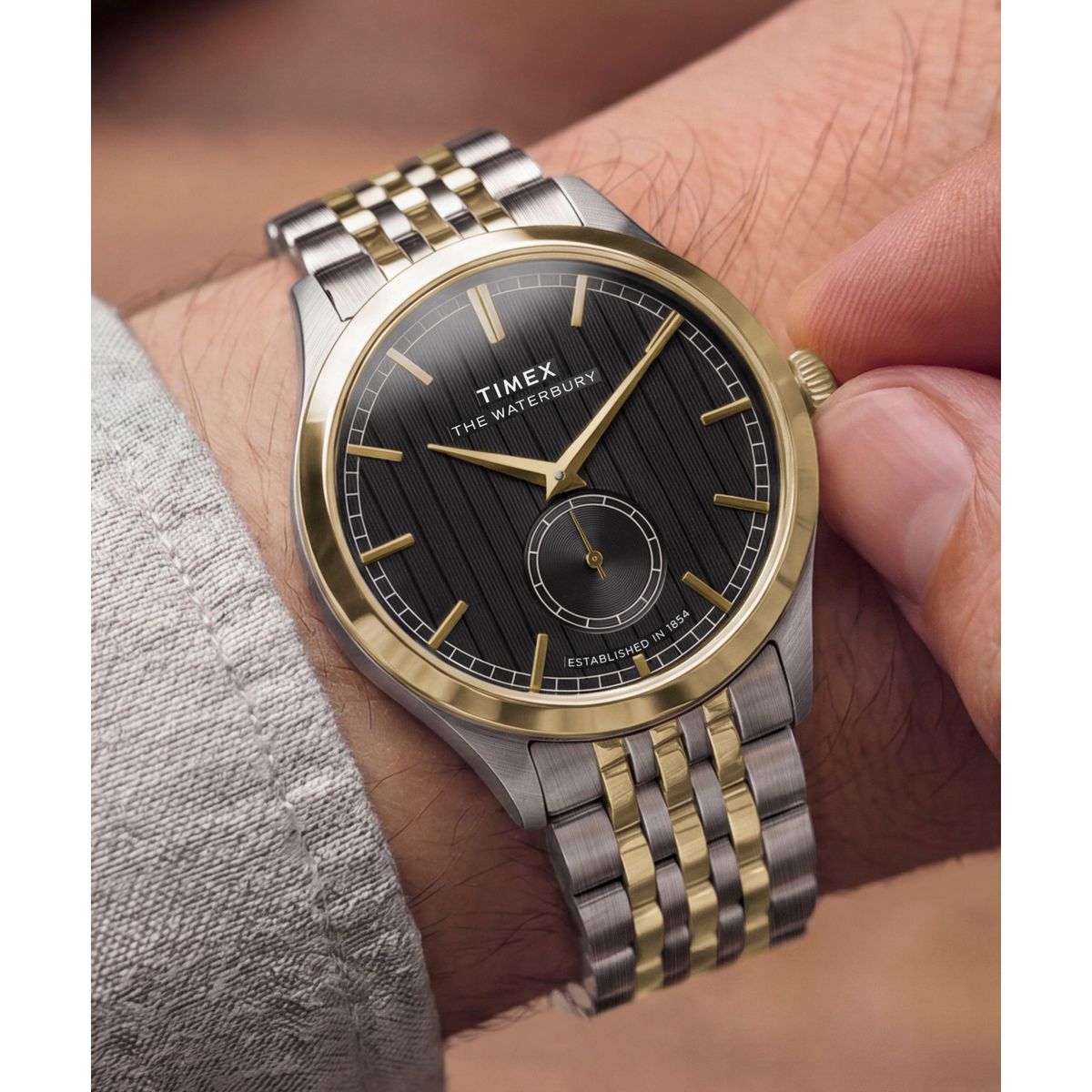 Timex Waterbury Round 39mm Black Dial Analog Men Watch - TW2Y91900IK Watch Timex