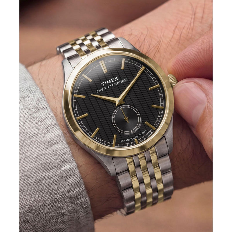 Timex Waterbury Round 39mm Black Dial Analog Men Watch - TW2Y91900IK Watch Timex