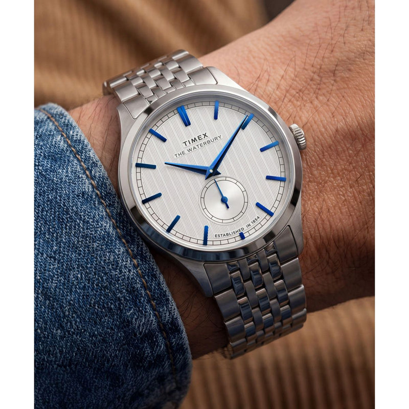 Timex Waterbury Round 39mm White Dial Analog Men Watch - TW2Y91800UJ Watch Timex