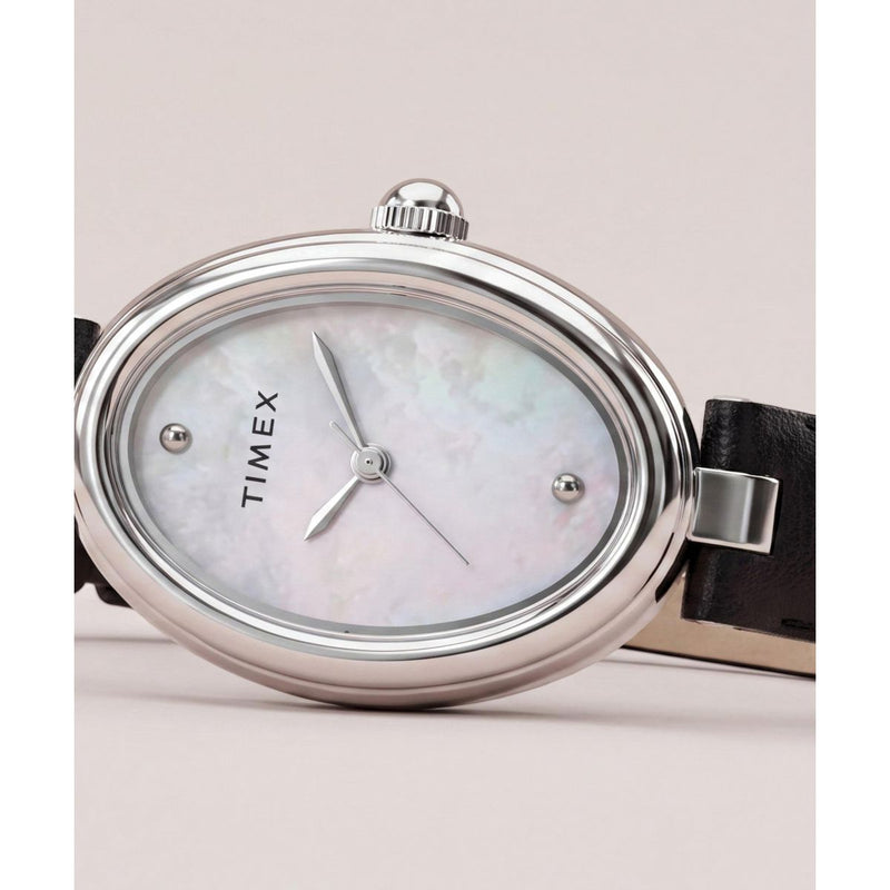 Timex Cavatina Oval 22mm White Dial Analog Women Watch - TW2Y86400UJ Watch Timex