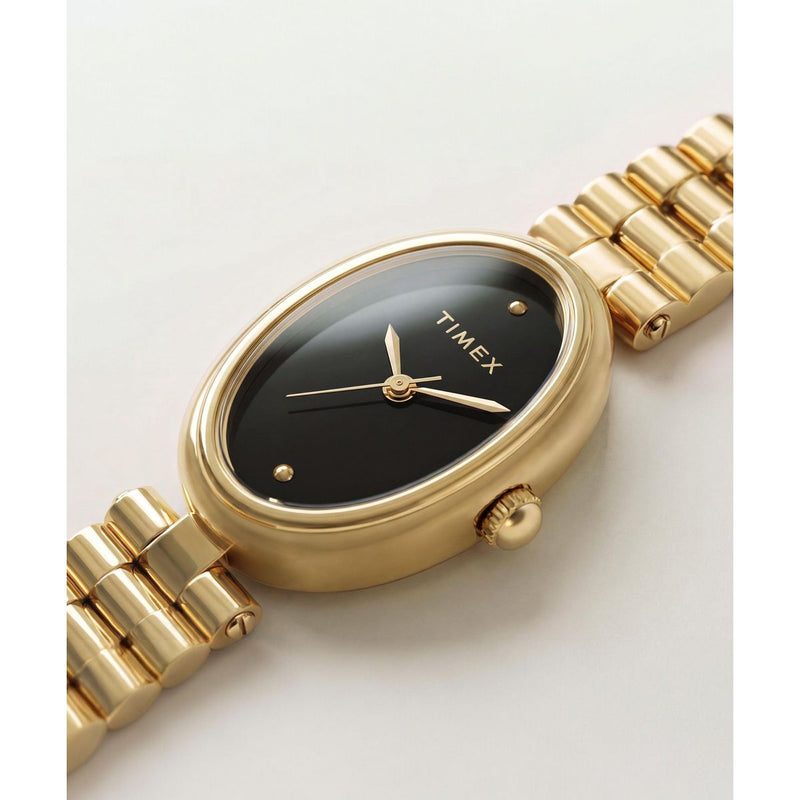 Timex Cavatina Oval 22mm Black Dial Analog Women Watch - TW2Y86200UJ Watch Timex