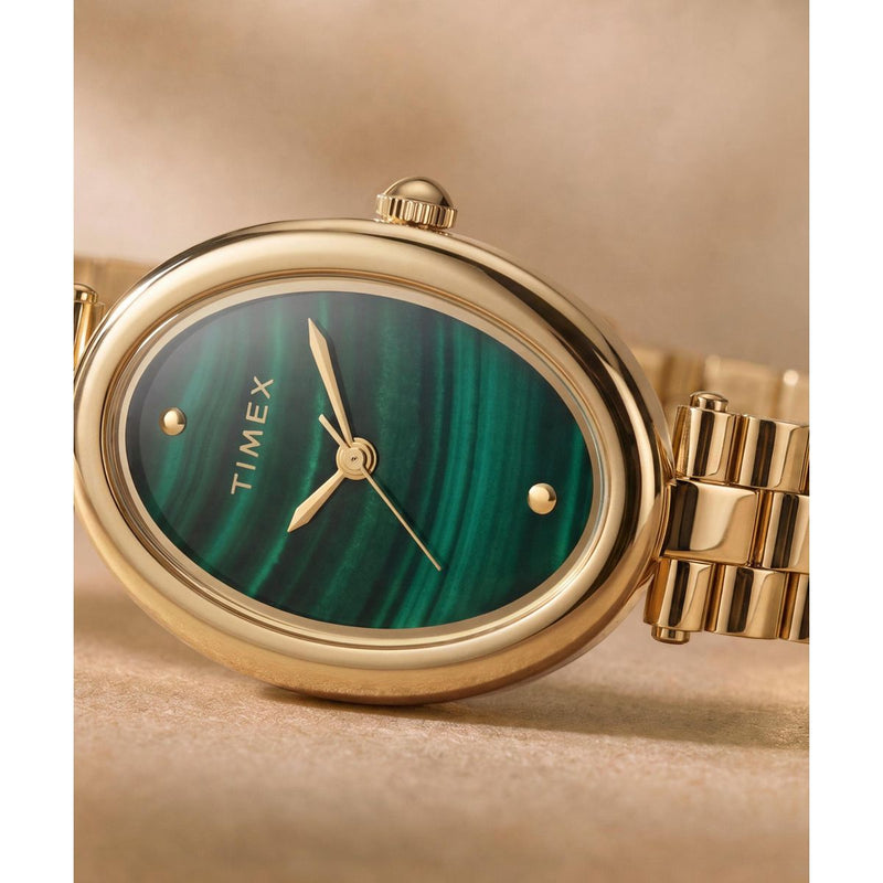 Timex Cavatina Oval 22mm Green Dial Analog Women Watch - TW2Y86100UJ Watch Timex
