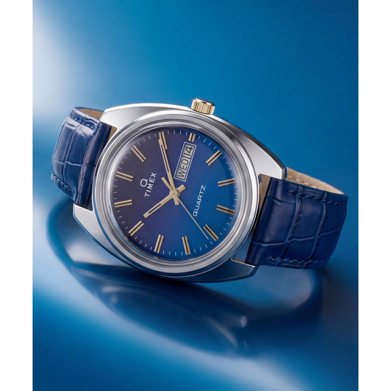 Timex Q Round 37mm Blue Dial Analog Men Watch - TW2Y87100UJ Watch Timex