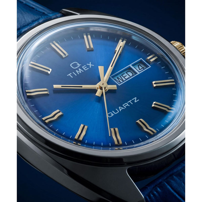 Timex Q Round 37mm Blue Dial Analog Men Watch - TW2Y87100UJ Watch Timex