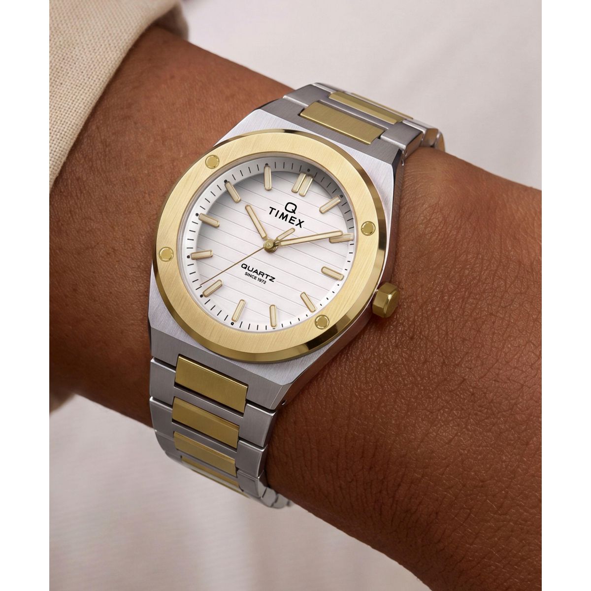 Timex Q Round 34mm Silver Dial Analog Women Watch - TW2Y81900UJ Watch Timex
