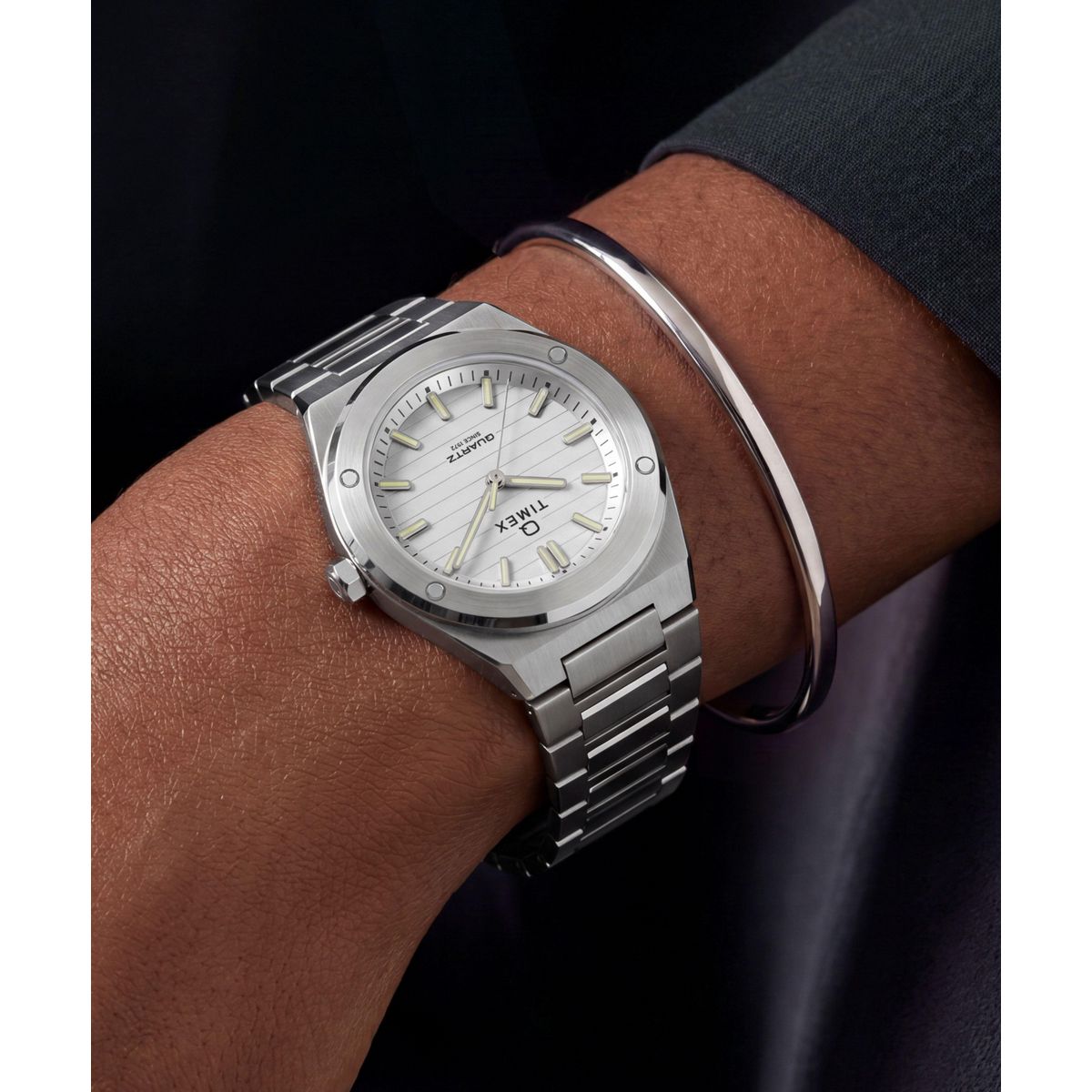 Timex Q Round 34mm Silver Dial Analog Women Watch - TW2Y81800UJ Watch Timex