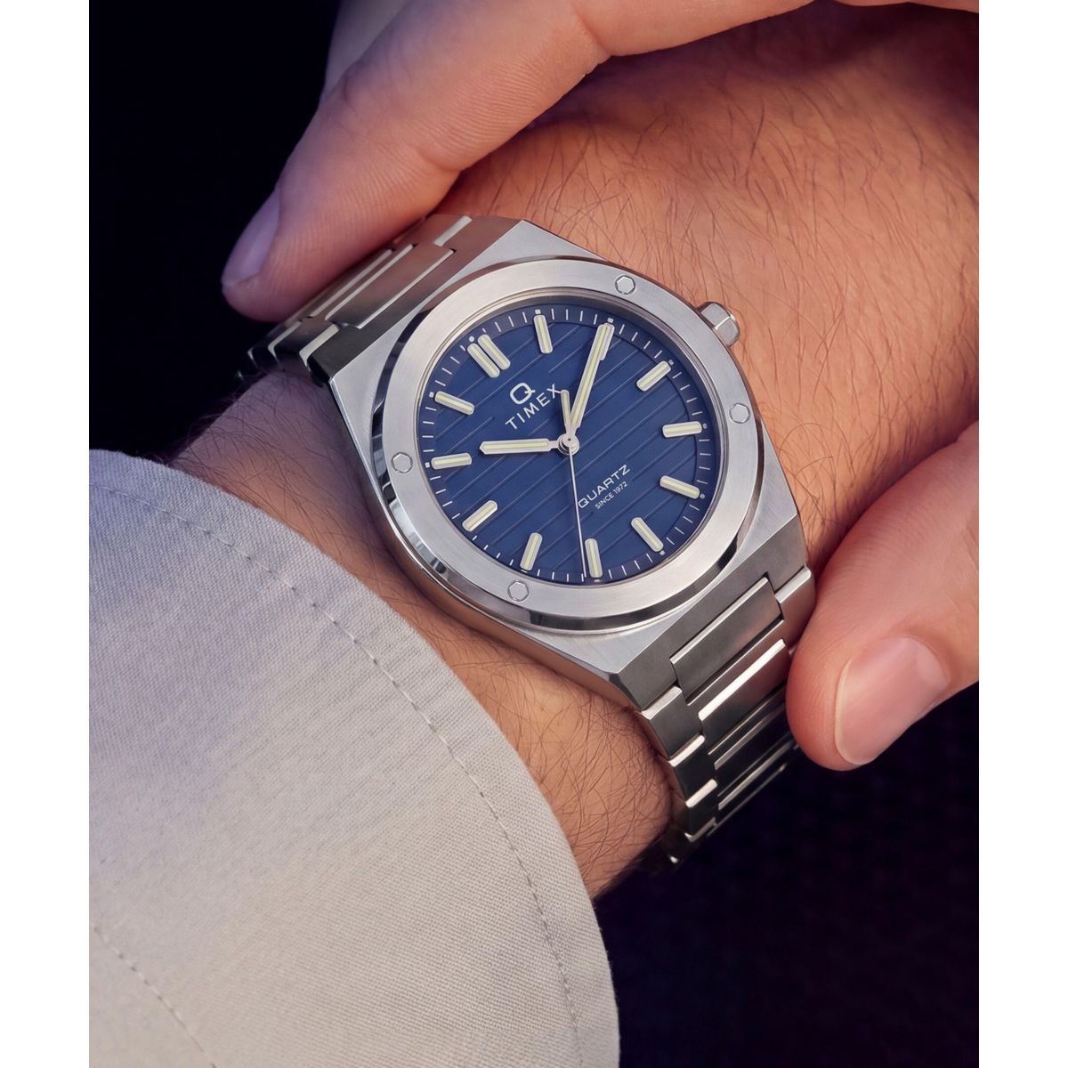 Timex Q Round 41mm Blue Dial Analog Men Watch - TW2Y81400UJ Watch Timex