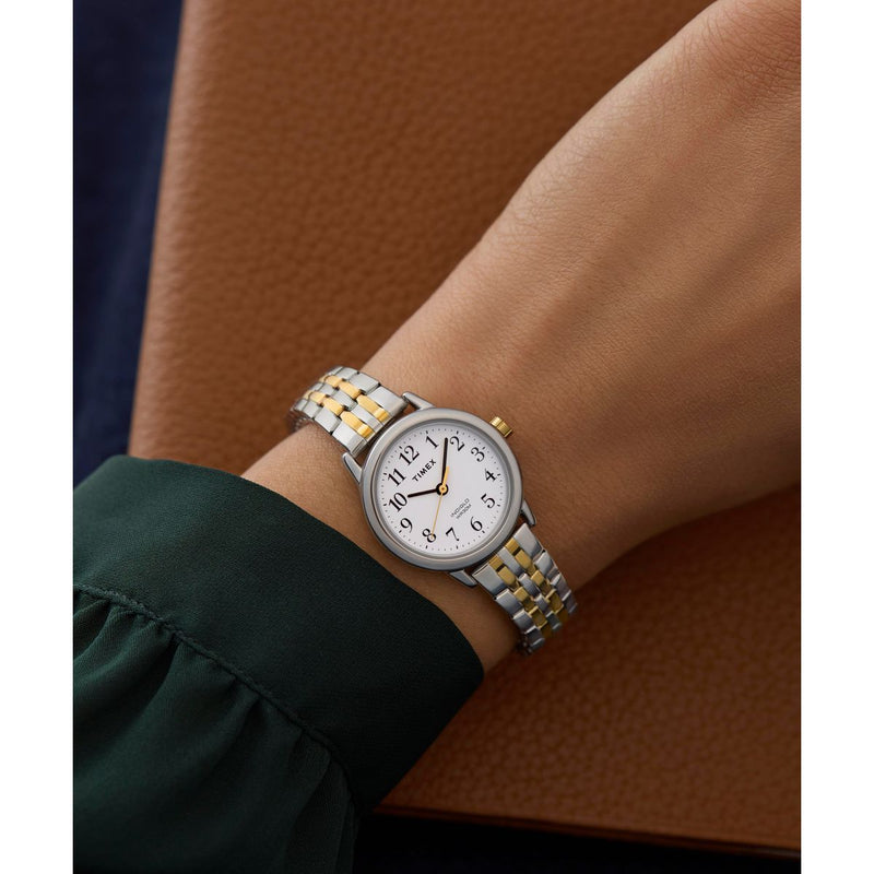 Timex Easy Reader Round 25mm White Dial Analog Women Watch - T2P298UJ Watch Timex