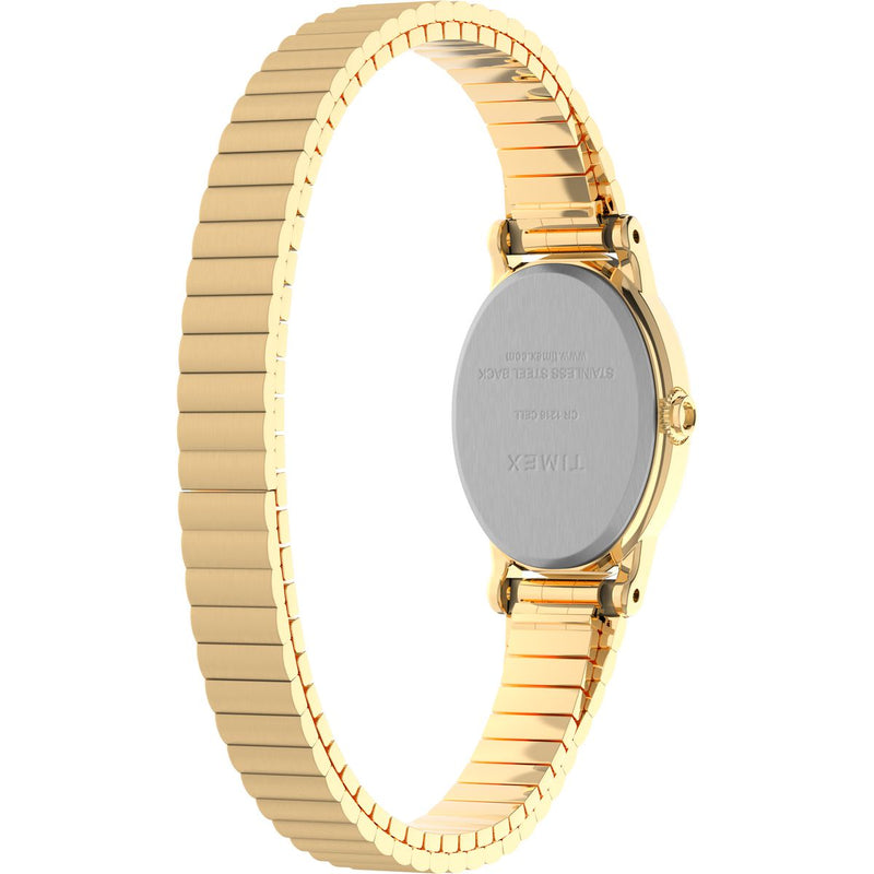 Timex Oval 18mm White Dial Analog Women Watch - T21872UJ Watch Timex