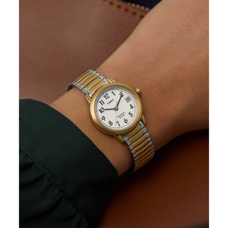 Timex Easy Reader Round 25mm White Dial Analog Women Watch - T2H491UJ Watch Timex