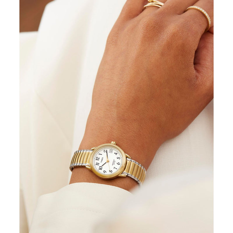 Timex Easy Reader Round 25mm White Dial Analog Women Watch - T2H381UJ Watch Timex