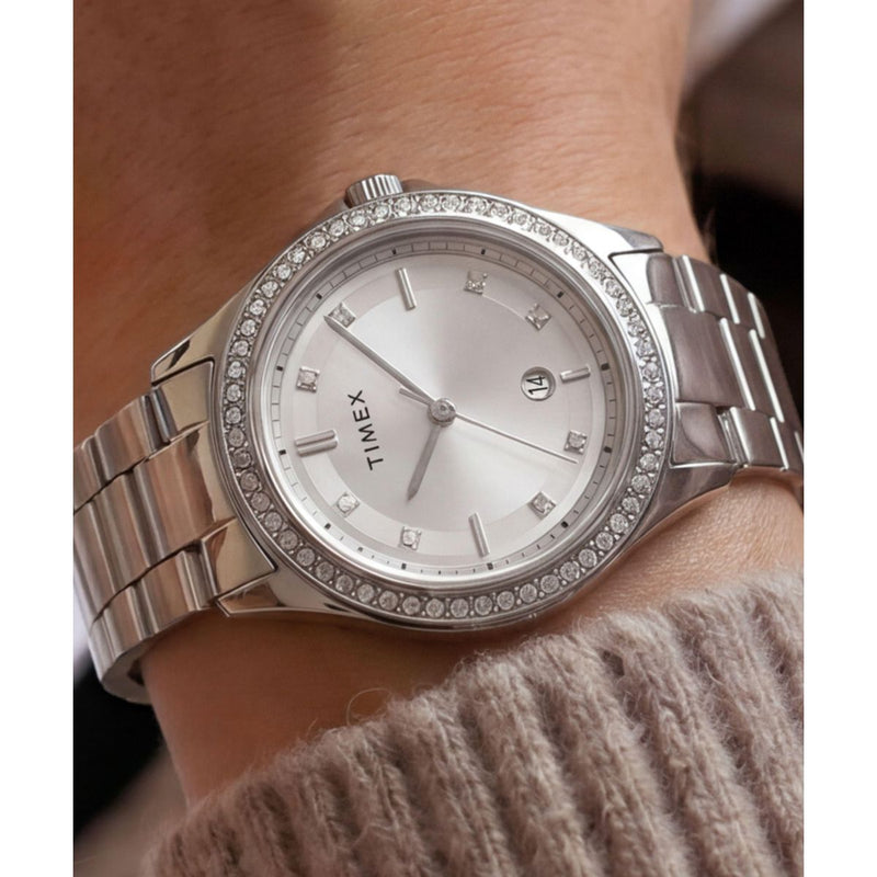 Timex Round 30mm Silver Dial Analog Women Watch - TW6A04500UJ Watch Timex