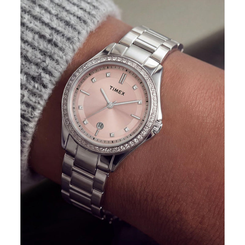 Timex Round 30mm Pink Dial Analog Women Watch - TW6A05800UJ Watch Timex
