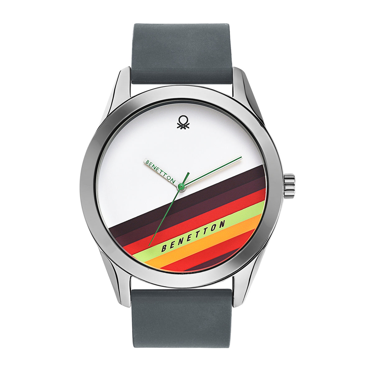 United Colors Of Benetton White Round Dial Quartz Analog Men Watch