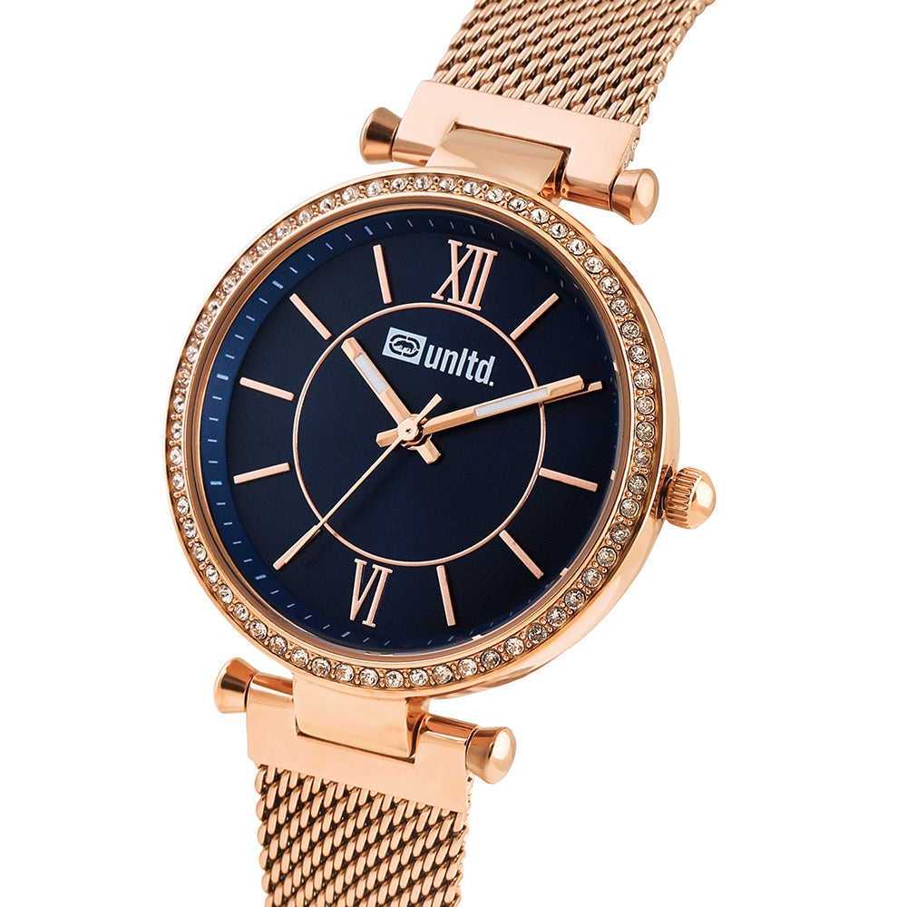 Unltd. By Timex Group Blue Round Dial Quartz Analog Women Watch