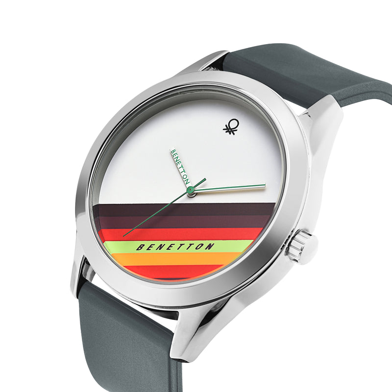 United Colors Of Benetton White Round Dial Quartz Analog Men Watch Watch United Colors Of Benetton