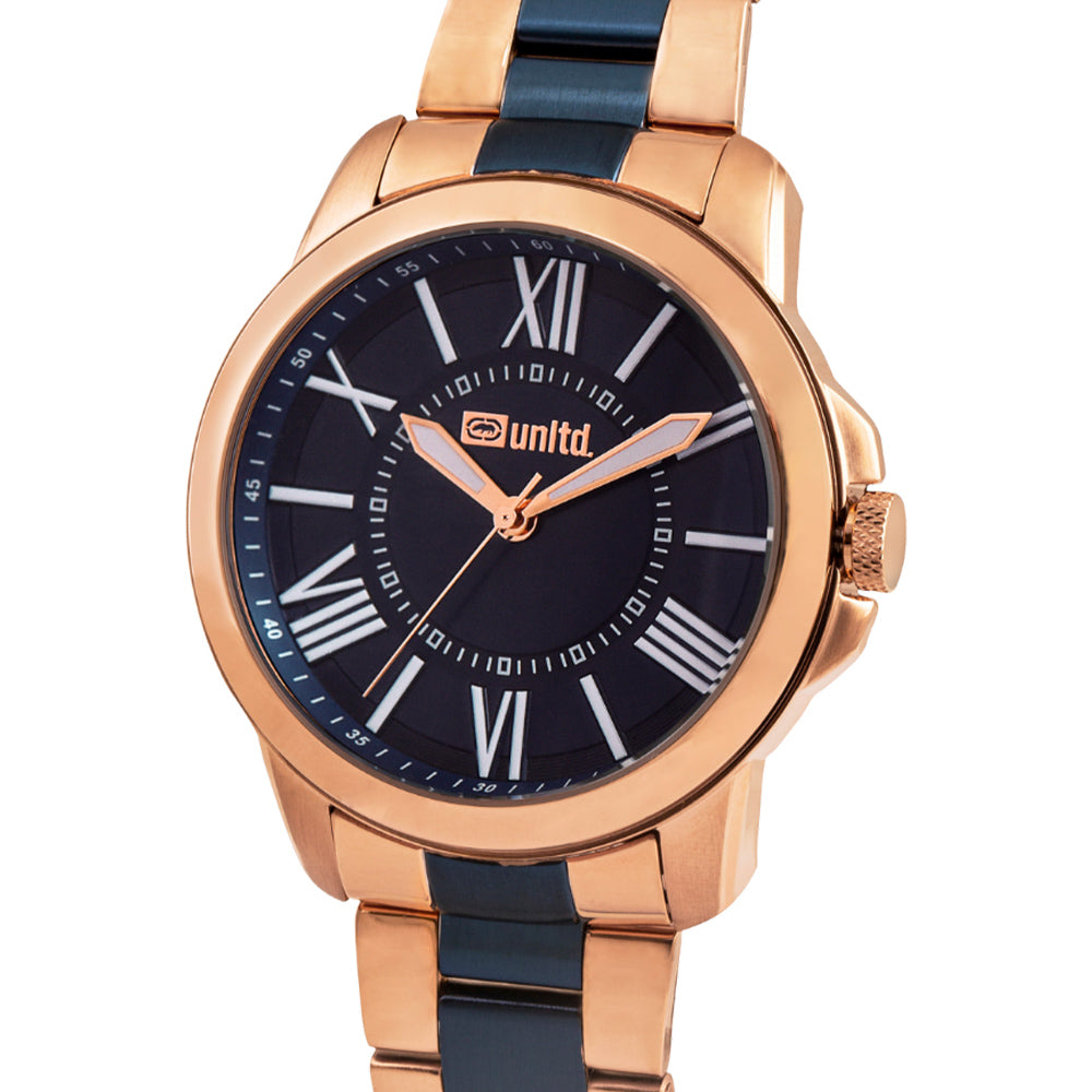 Unltd. By Timex Group Blue Round Dial Quartz Analog Men Watch