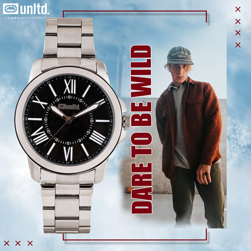 Unltd. By Timex Group Black Round Dial Quartz Analog Men Watch