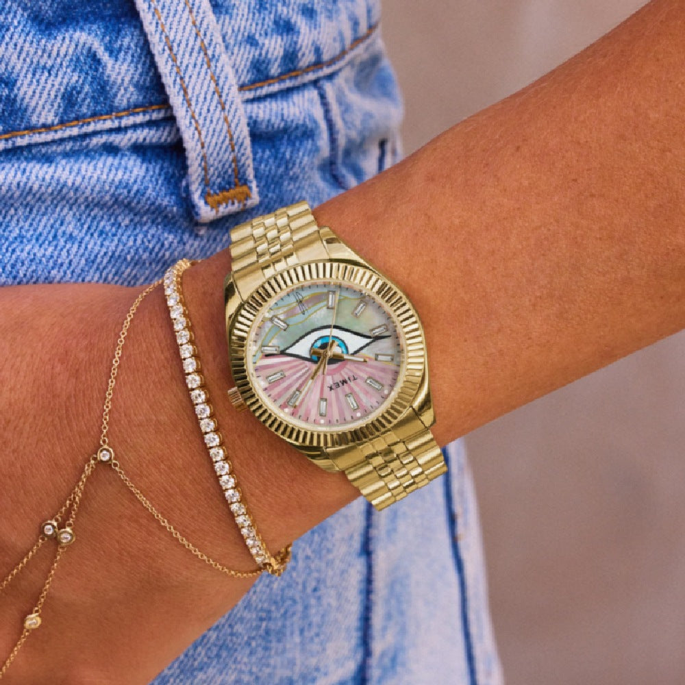 Timex Jacquie Aiche Multicolor Round Quartz Women Watch Watch Timex