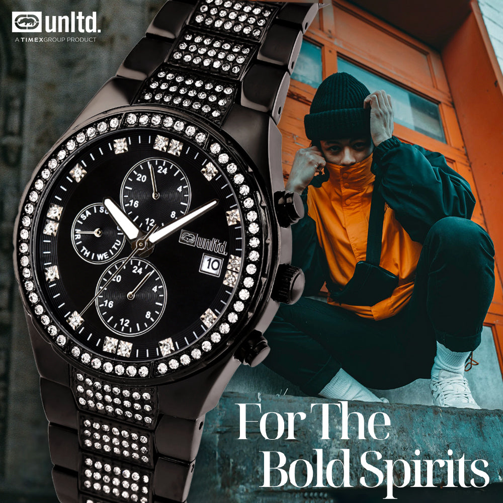 Unltd. By Timex Group Black Round Dial Quartz Analog Men Watch
