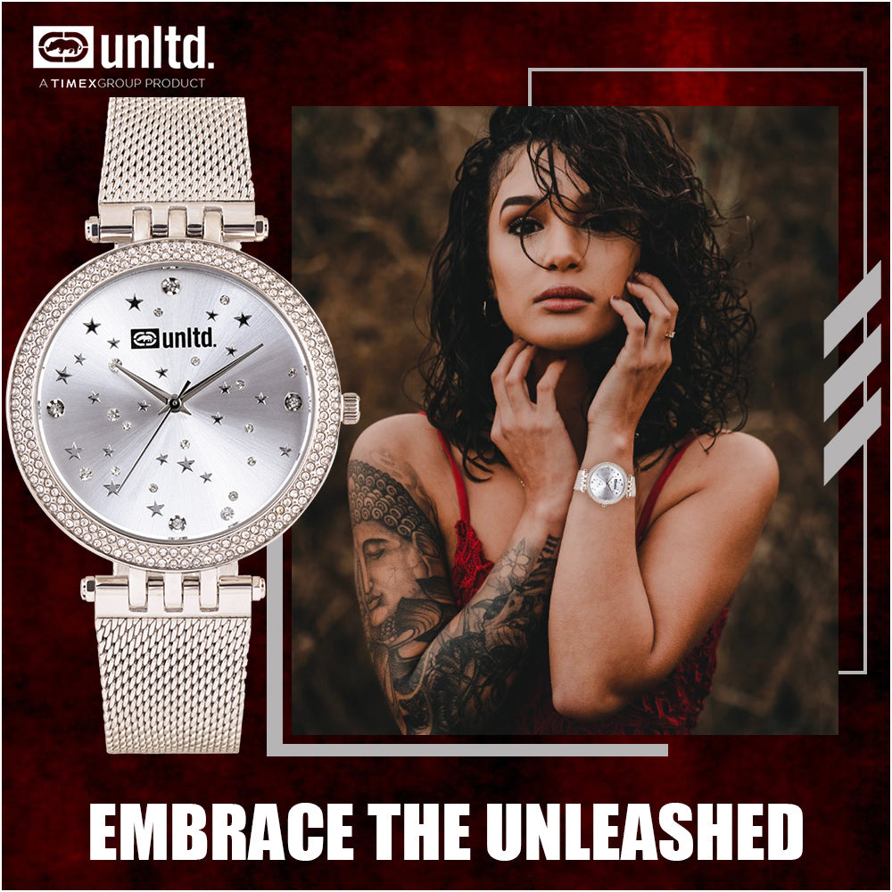 Unltd. By Timex Group Silver Round Dial Quartz Analog Women Watch