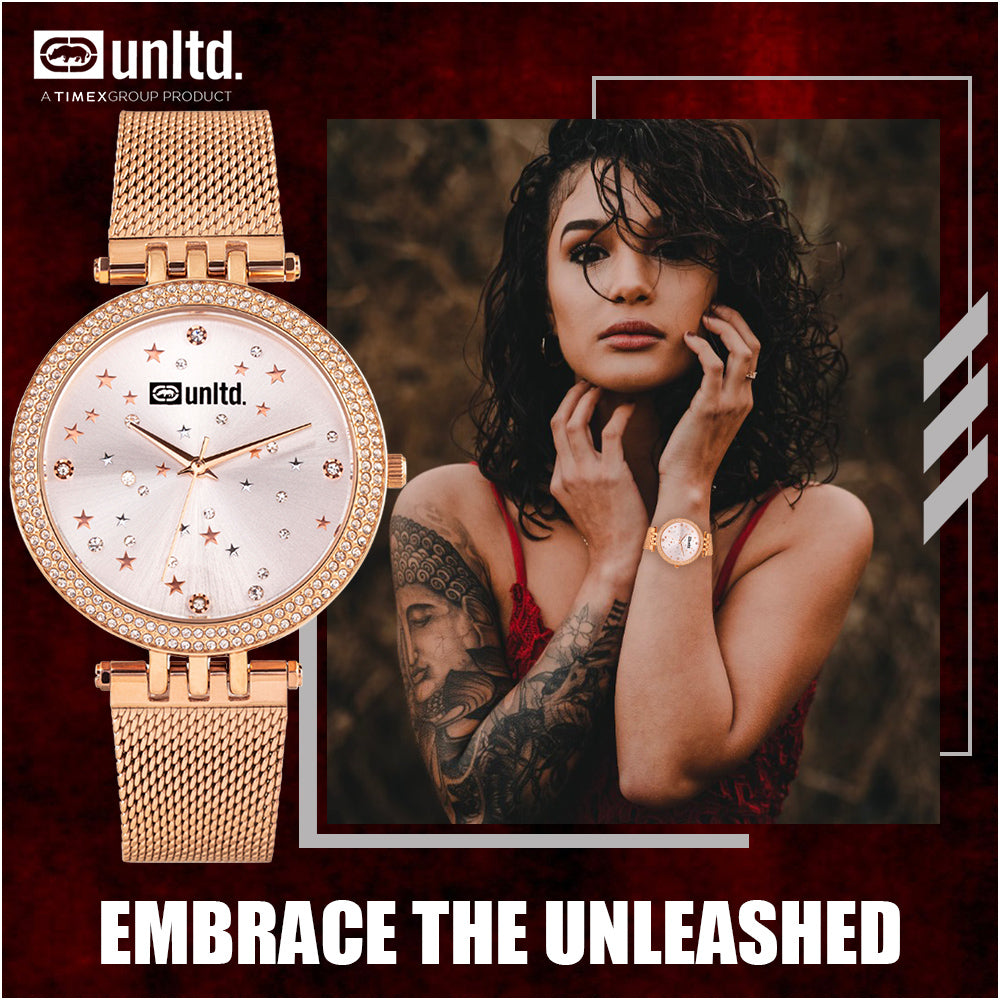 Unltd. By Timex Group Silver Round Dial Quartz Analog Women Watch