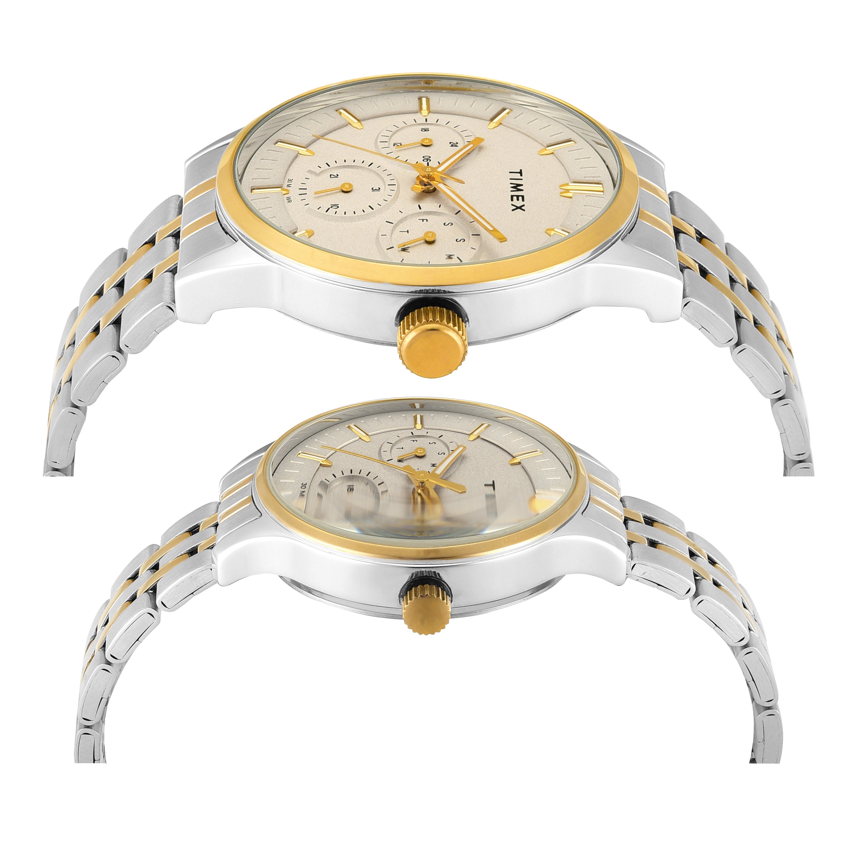 Timex Grey Round Dial Quartz Analog Pairs Watch