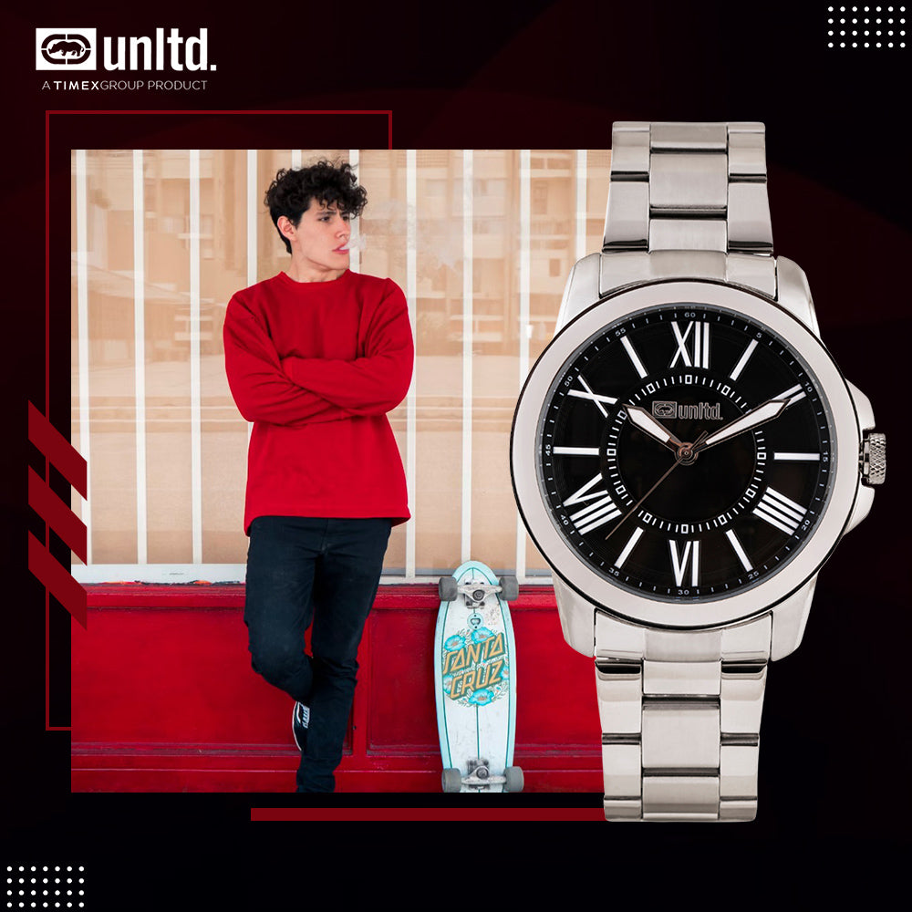 Unltd. By Timex Group Black Round Dial Quartz Analog Men Watch