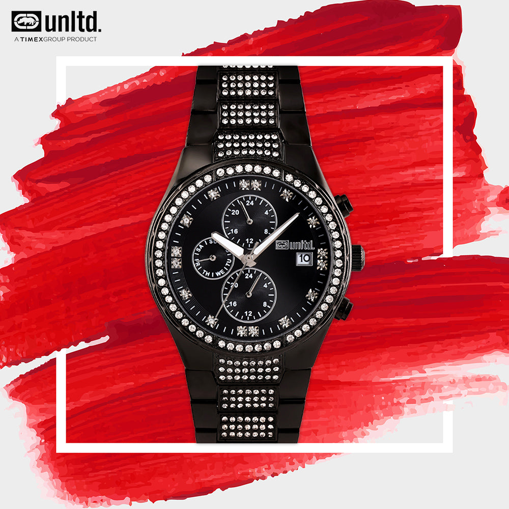 Unltd. By Timex Group Black Round Dial Quartz Analog Men Watch Watch Unltd.