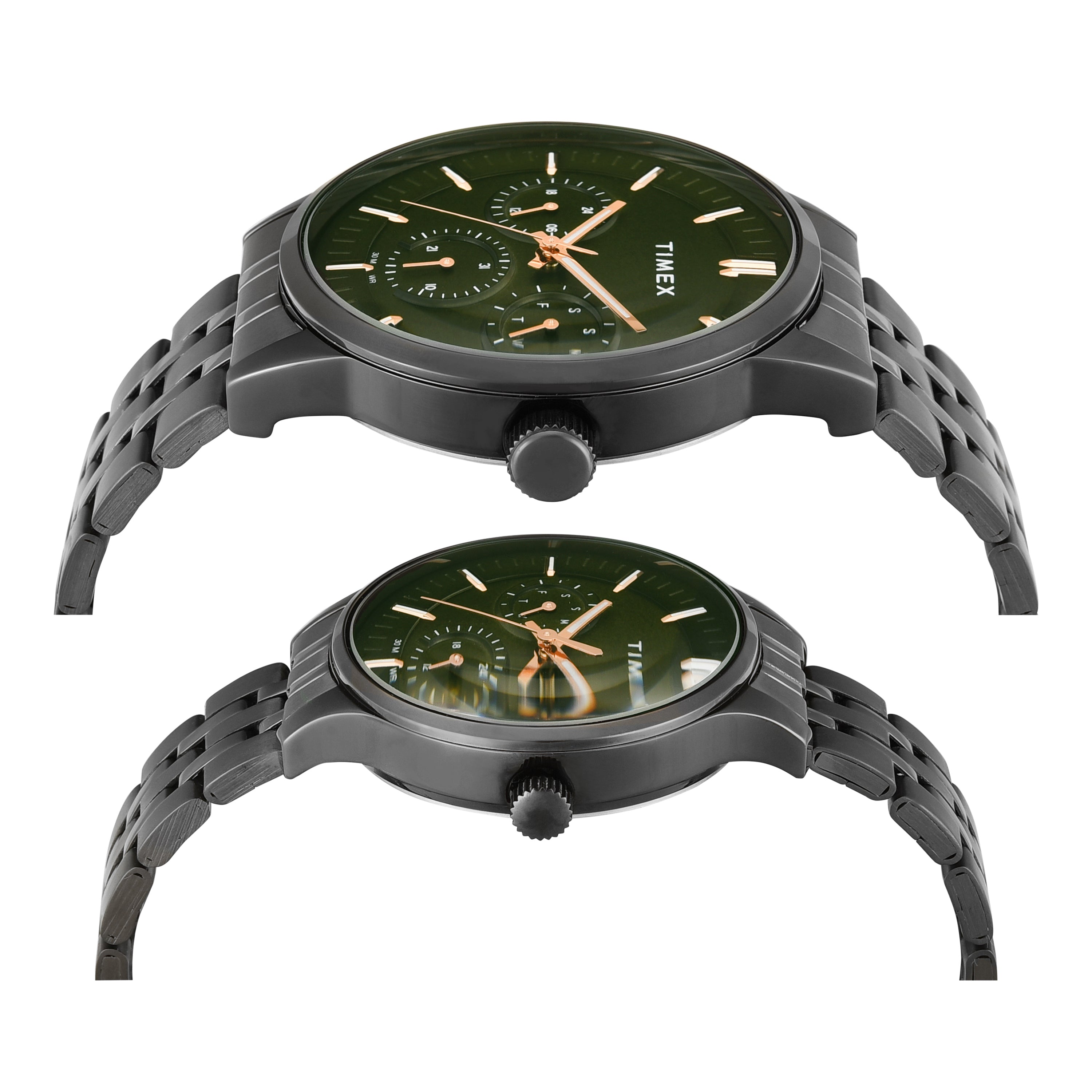 Timex Green Round Dial Quartz Analog Pairs Watch