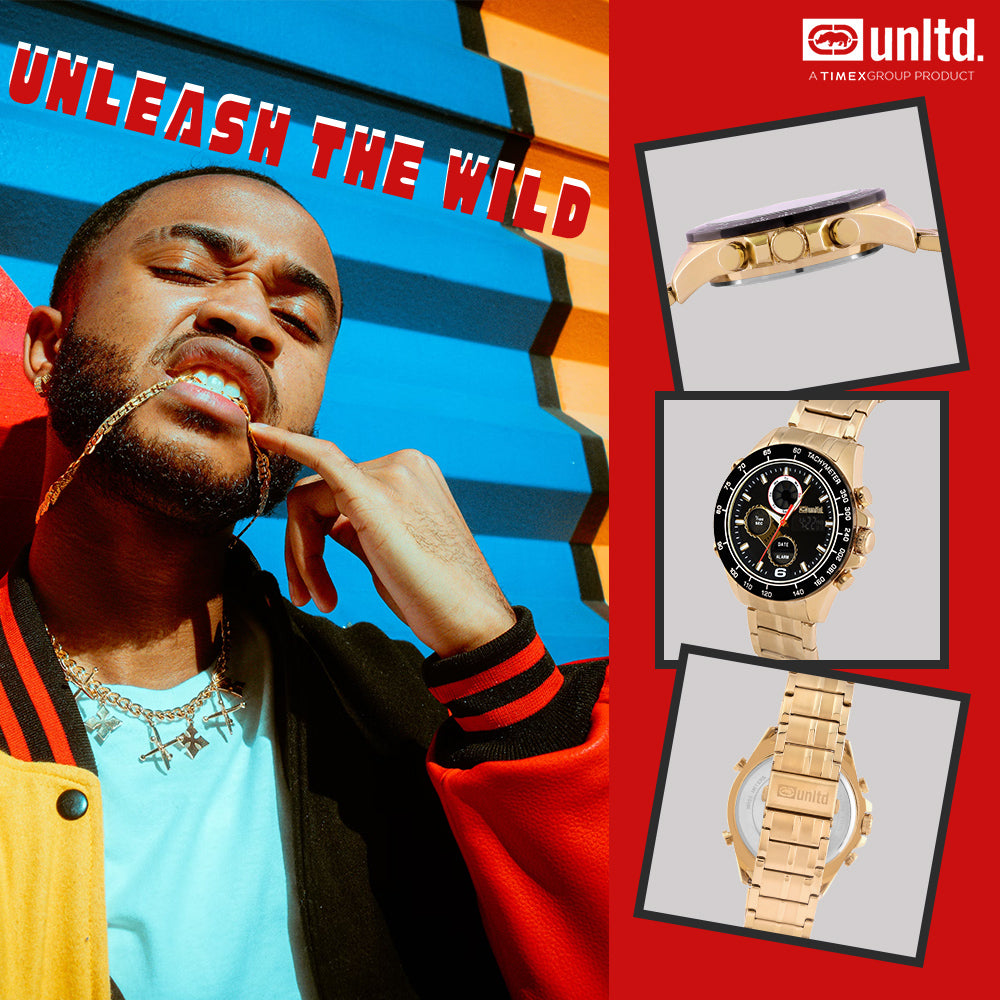 Unltd. By Timex Group Black Round Dial Quartz Ana-Digi Men Watch