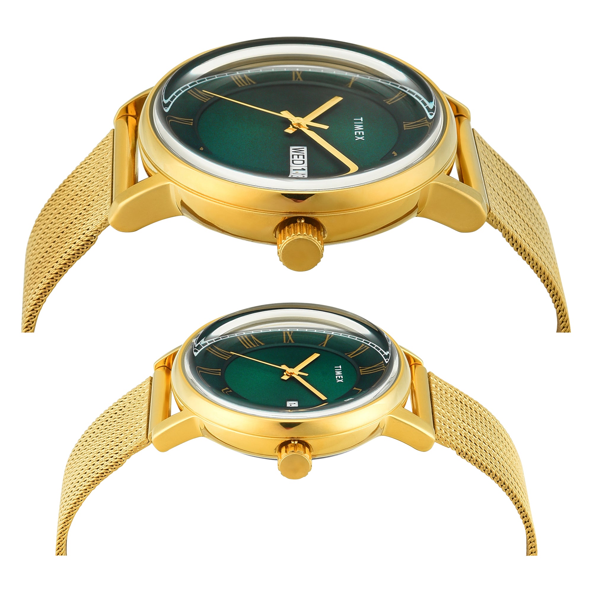 Timex Trendline Round 43mm Green Dial Analog Pair Watch - TW00PR342