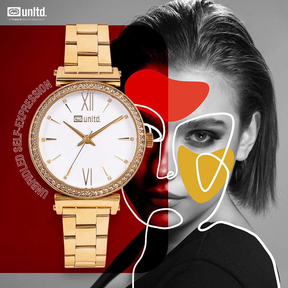 Unltd. By Timex Group Silver Round Dial Quartz Analog Women Watch