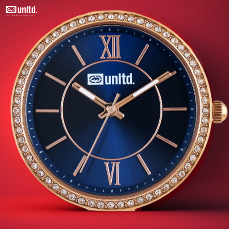 Unltd. By Timex Group Blue Round Dial Quartz Analog Women Watch Watch Unltd.