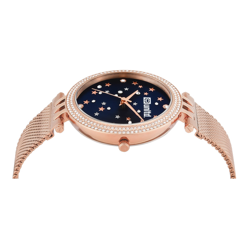 Unltd. By Timex Group Blue Round Dial Quartz Analog Women Watch Watch Unltd.