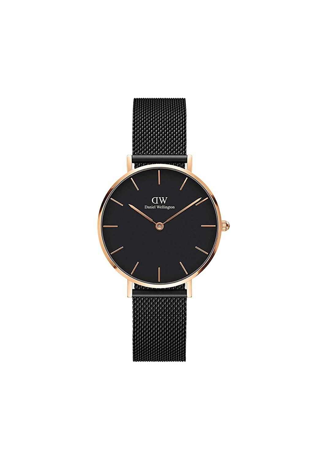 Daniel Wellington Petite Ashfield Black Dial Round Case Quartz Watch At JUST WATCHES