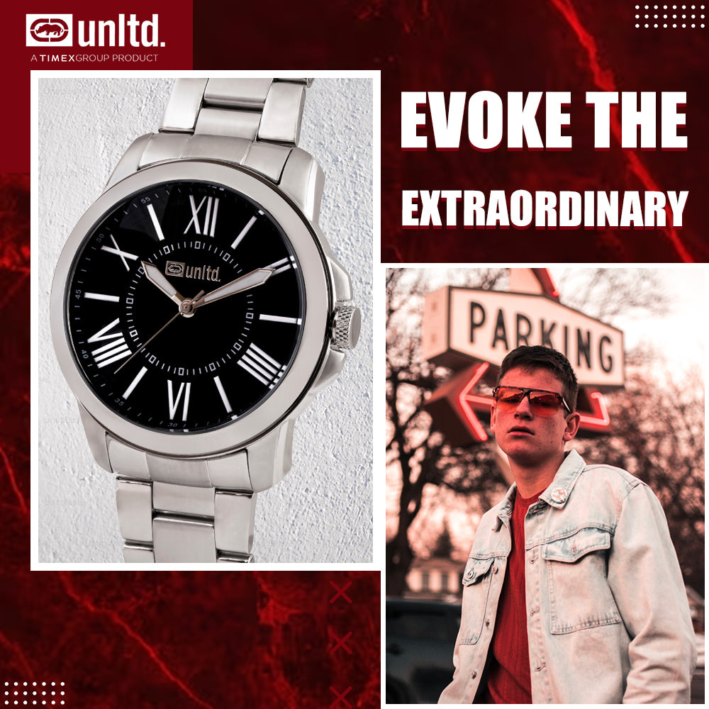 Unltd. By Timex Group Black Round Dial Quartz Analog Men Watch