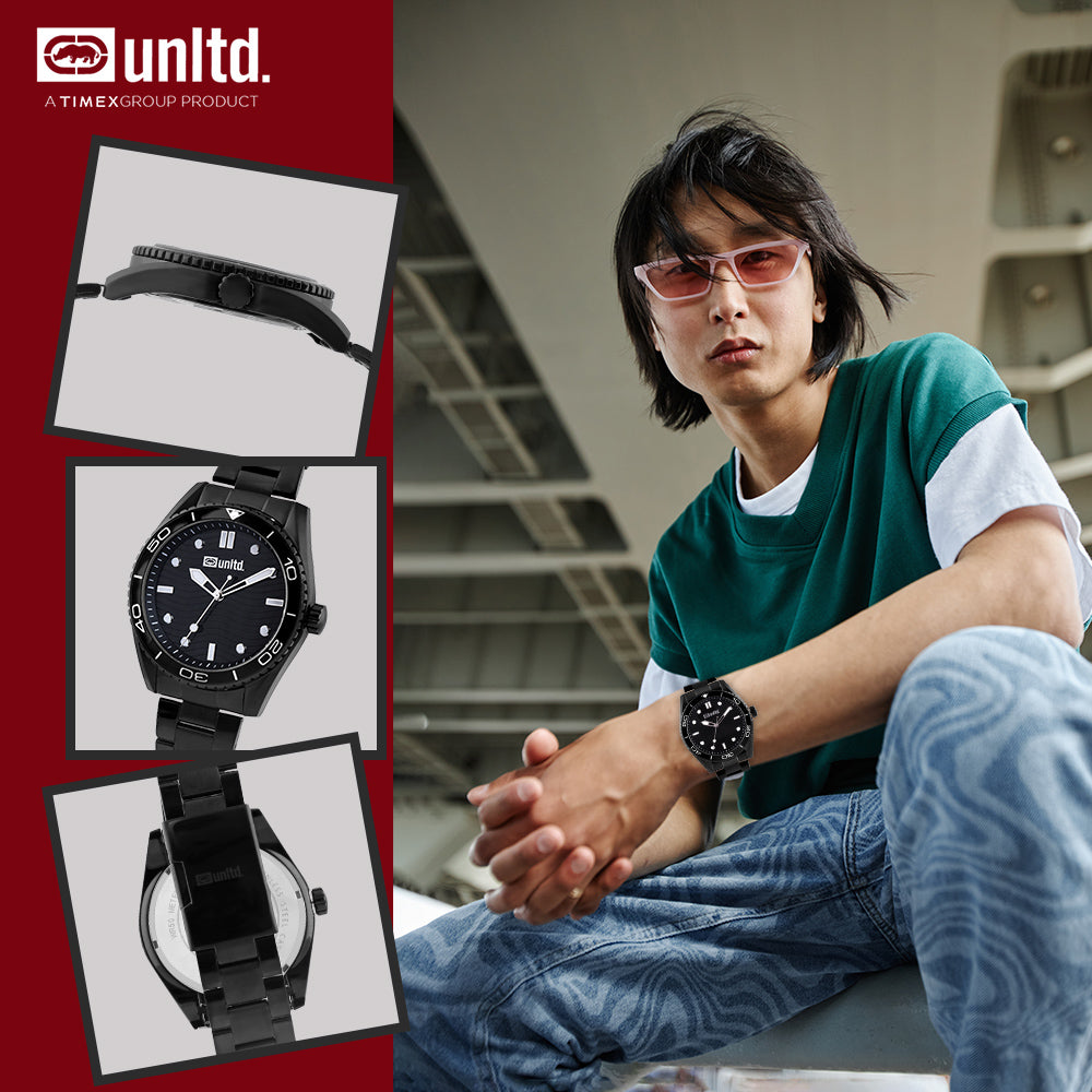 Unltd. By Timex Group Black Round Dial Quartz Analog Men Watch Watch Unltd.