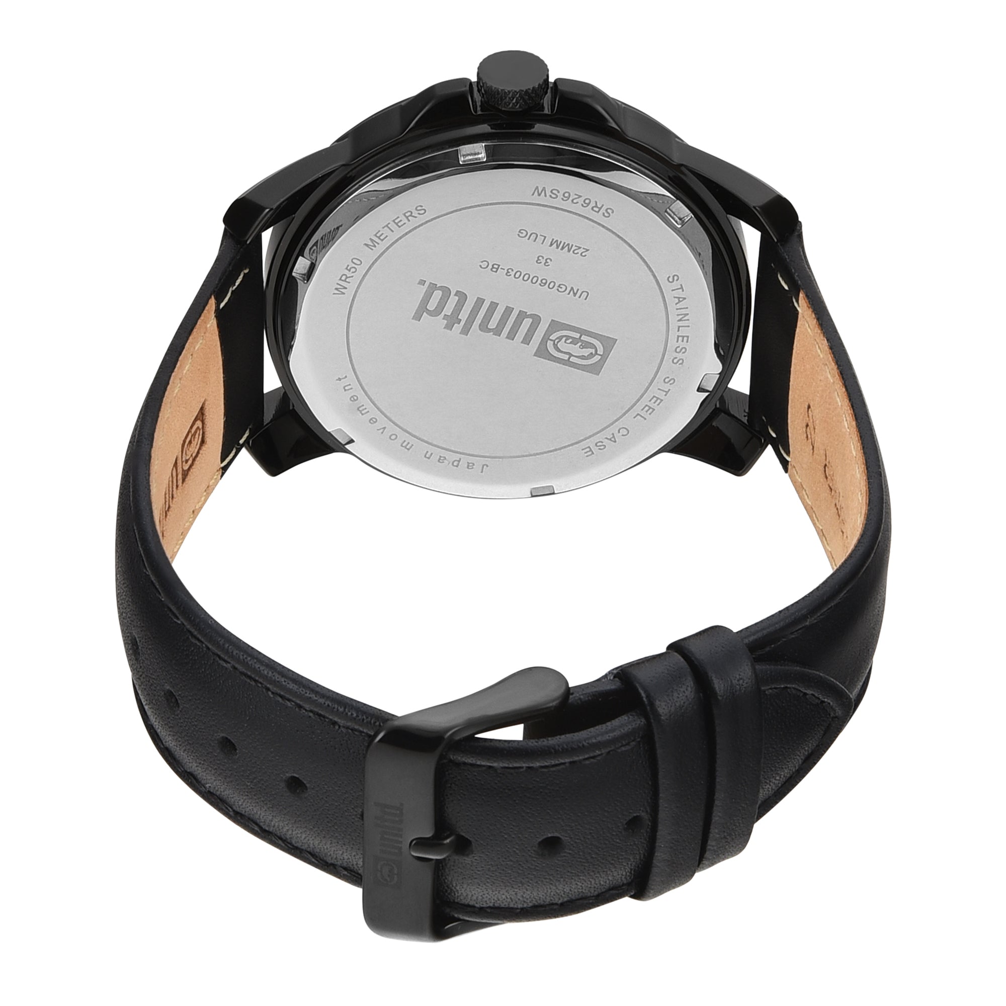 Unltd. By Timex Group Leather Black Round Dial Quartz Analog Men Watch Watch Unltd.
