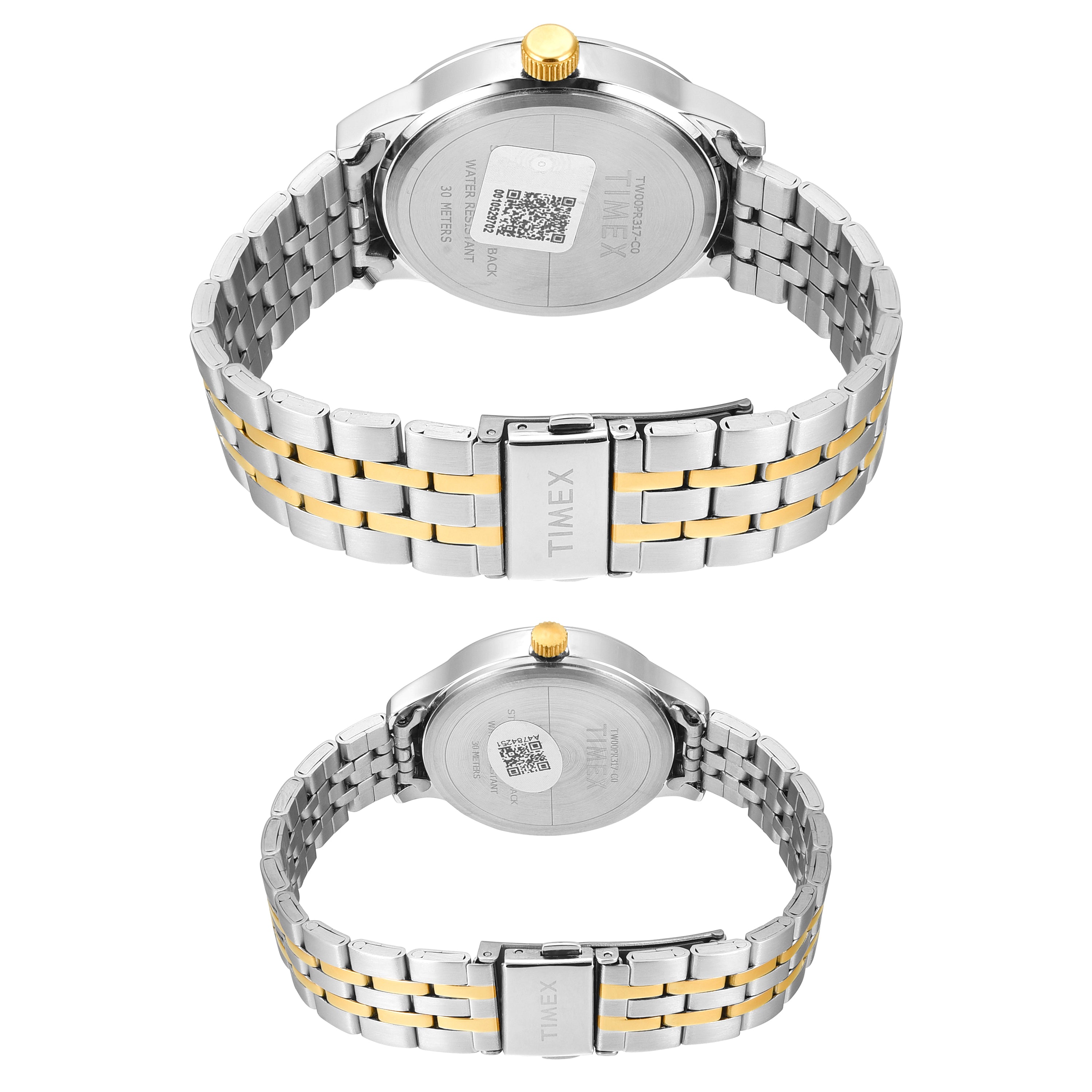 Timex Grey Round Dial Quartz Analog Pairs Watch