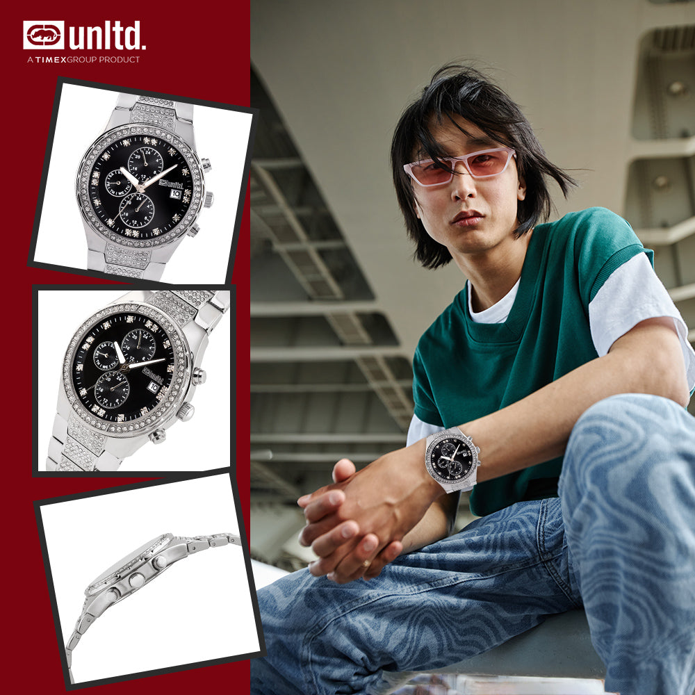 Unltd. By Timex Group Black Round Dial Quartz Analog Men Watch Watch Unltd.