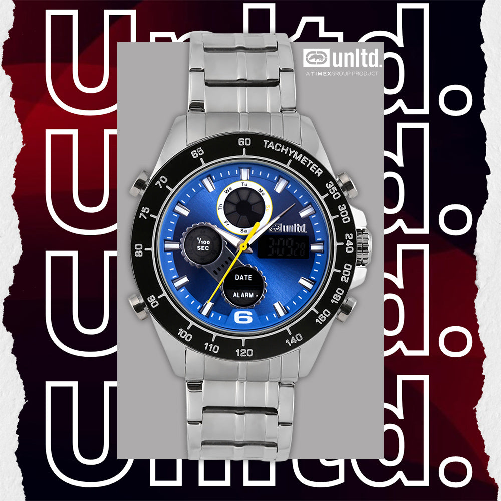 Unltd. By Timex Group Blue Round Dial Quartz Ana-Digi Men Watch