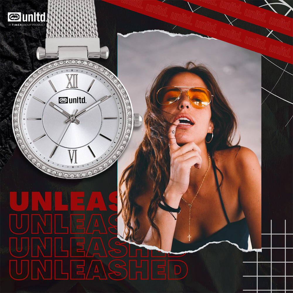 Unltd. By Timex Group Silver Round Dial Quartz Analog Women Watch Watch Unltd.
