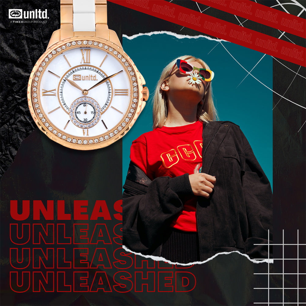 Unltd. By Timex Group Silver Round Dial Quartz Analog Women Watch Watch Unltd.
