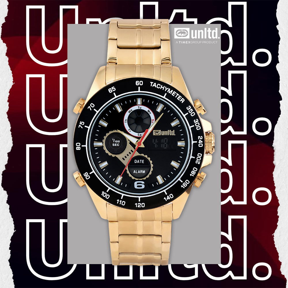 Unltd. By Timex Group Black Round Dial Quartz Ana-Digi Men Watch