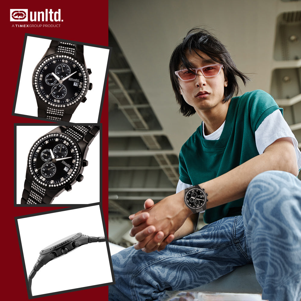 Unltd. By Timex Group Black Round Dial Quartz Analog Men Watch