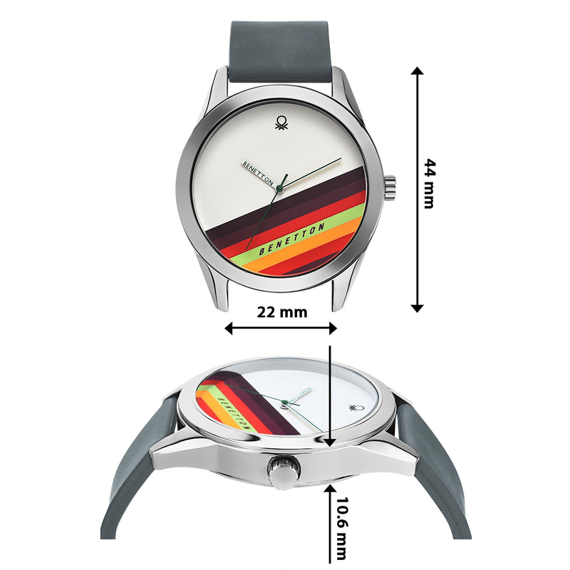 United Colors Of Benetton White Round Dial Quartz Analog Men Watch Watch United Colors Of Benetton