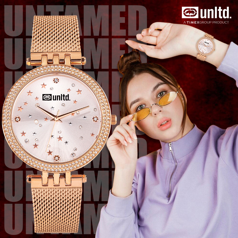 Unltd. By Timex Group Silver Round Dial Quartz Analog Women Watch Watch Unltd.