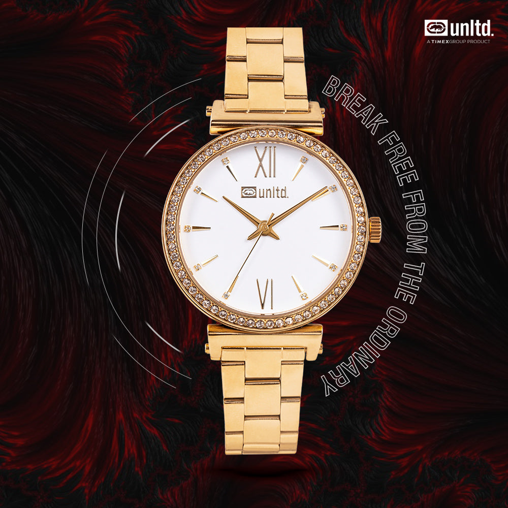 Unltd. By Timex Group Silver Round Dial Quartz Analog Women Watch Watch Unltd.