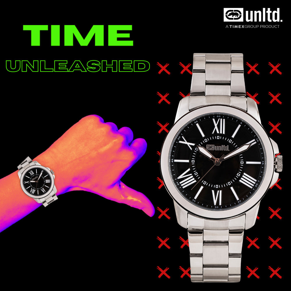 Unltd. By Timex Group Black Round Dial Quartz Analog Men Watch